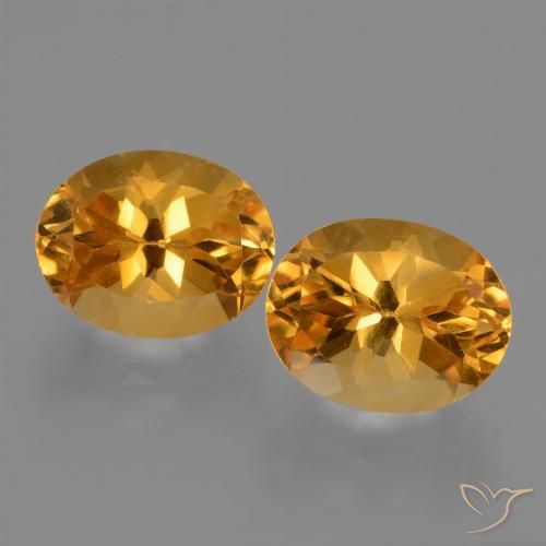 5.86ctw Natural Dorado naranja oscuro Citrino, Ovalada, VVS-VS