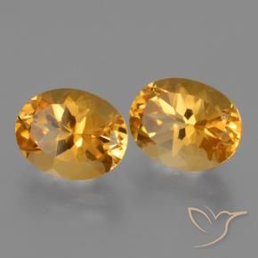 Gemas de Citrino Dorado naranja oscuro natural de 5.86 ct, Ovalada, VVS-VS