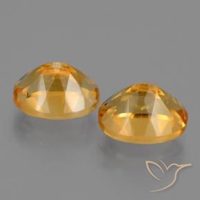 Gemas de Citrino Dorado naranja oscuro natural de 5.86 ct, Ovalada, VVS-VS