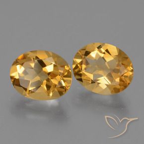 Gemas de Citrino Dorado naranja natural de 4.90 ct, Ovalada, VS