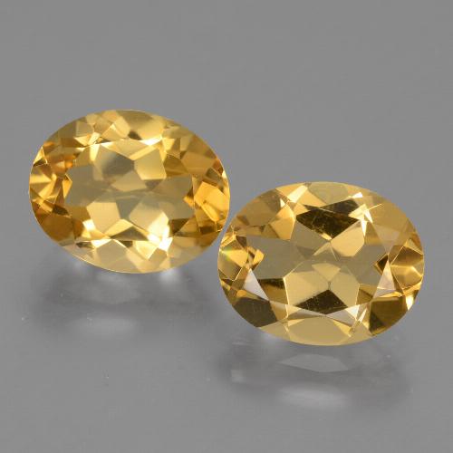 Gemas de citrino dorado natural de 4,66 ct, corte óvalo, VVS-VS