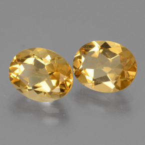 Gemas de citrino dorado natural de 4,66 ct, corte óvalo, VVS-VS