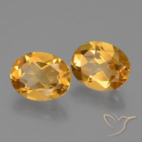Gemas de Citrino Dorado naranja intenso natural de 4.51 ct, Ovalada, VVS-VS