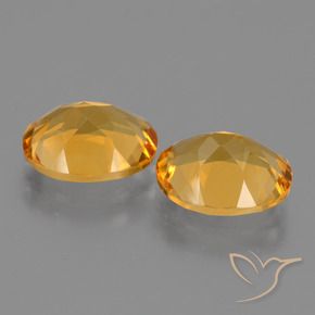 Gemas de Citrino Dorado naranja intenso natural de 4.51 ct, Ovalada, VVS-VS