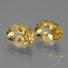 Gemas de Citrino Dorado oscuro medio natural de 4.96 ct, Ovalada, VVS-VS