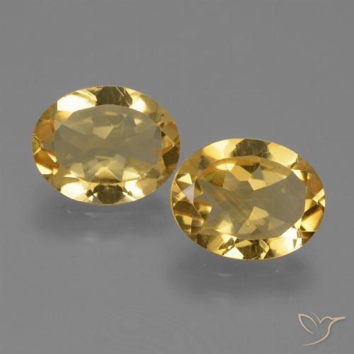 4.45ctw Natural Dorado oscuro medio Citrino, Ovalada, VVS-VS