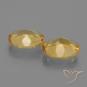 Gemas de Citrino Dorado oscuro medio natural de 4.45 ct, Ovalada, VVS-VS