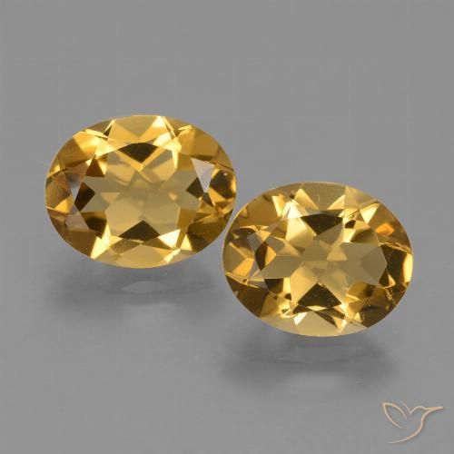 4.40ctw Natural Dorado intenso Citrino, Ovalada, VVS