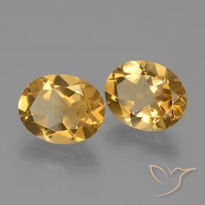 Gemas de Citrino Dorado intenso natural de 4.40 ct, Ovalada, VVS