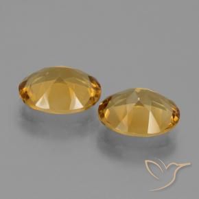 Gemas de Citrino Dorado intenso natural de 4.40 ct, Ovalada, VVS