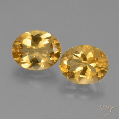 4.79ctw Natural Dorado oscuro medio Citrino, Ovalada, VVS-VS