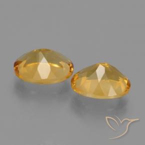 Gemas de Citrino Dorado oscuro medio natural de 4.79 ct, Ovalada, VVS-VS