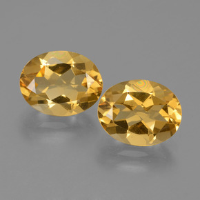 Gemas de citrino dorado natural de 4,81 ct, corte óvalo, VVS