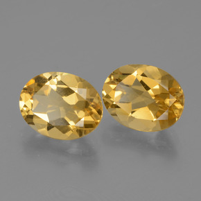 Gemas de citrino dorado natural de 4,81 ct, corte óvalo, VVS