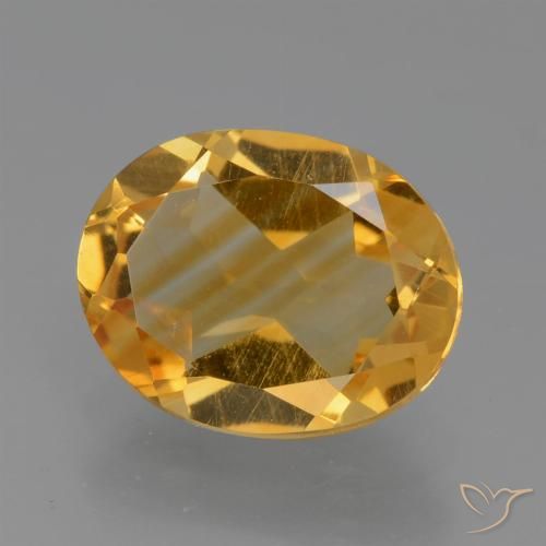 2.09ct Natural Dorado naranja claro medio Citrino, Ovalada, VS