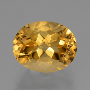 Citrino Dorado amarillo natural de 3.18 ct, Corte Óvalo, VVS