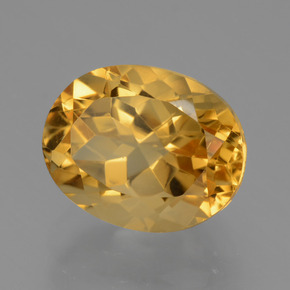 Citrino Dorado amarillo natural de 3.18 ct, Corte Óvalo, VVS