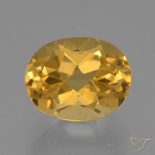 2.50ct Natural Dorado oscuro medio Citrino, Ovalada, VVS-VS