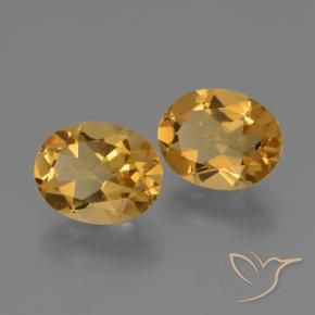 Gemas de Citrino Naranja dorado intenso natural de 4.76 ct, Ovalada, VVS