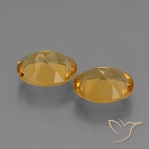 Gemas de Citrino Naranja dorado intenso natural de 4.76 ct, Ovalada, VVS