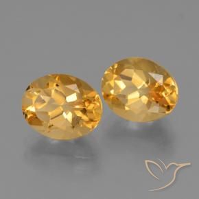 Gemas de Citrino Dorado naranja claro medio natural de 5.56 ct, Ovalada, VVS