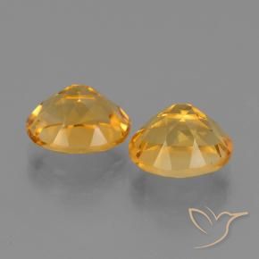 Gemas de Citrino Dorado naranja claro medio natural de 5.56 ct, Ovalada, VVS