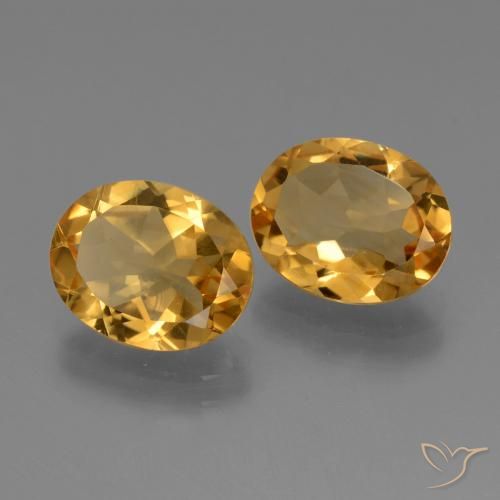 Gemas de Citrino Dorado oscuro natural de 4.65 ct, Ovalada, VS