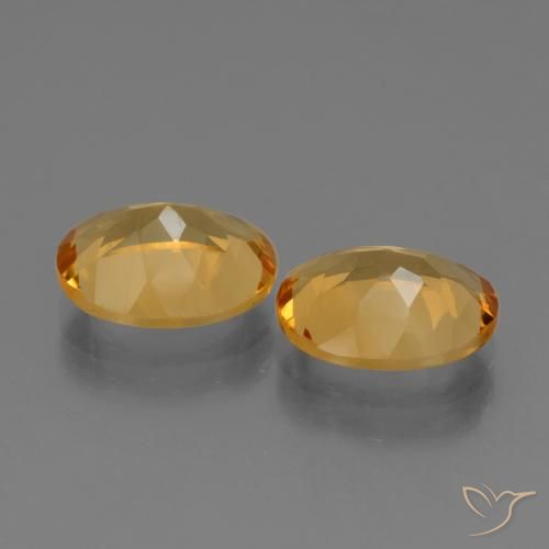 Gemas de Citrino Dorado oscuro natural de 4.65 ct, Ovalada, VS