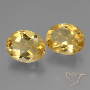 Gemas de Citrino Dorado natural de 4.33 ct, Ovalada, VS