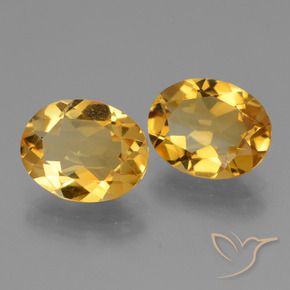 Gemas de Citrino Naranja dorado intenso natural de 4.22 ct, Ovalada, VVS