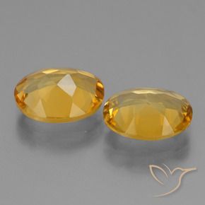 Gemas de Citrino Naranja dorado intenso natural de 4.22 ct, Ovalada, VVS