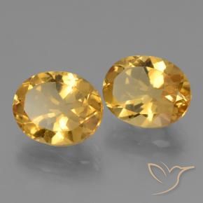 Gemas de Citrino Naranja dorado intenso natural de 4.94 ct, Ovalada, VVS-VS