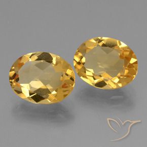 Gemas de Citrino Naranja dorado intenso natural de 4.52 ct, Ovalada, VVS-VS