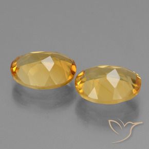 Gemas de Citrino Naranja dorado intenso natural de 4.52 ct, Ovalada, VVS-VS