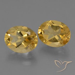 Gemas de Citrino Naranja dorado intenso natural de 4.84 ct, Ovalada, VVS
