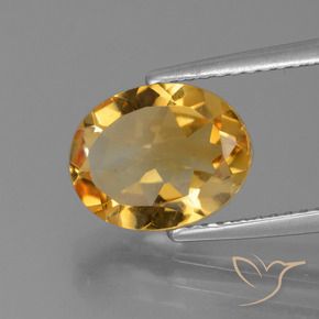 Citrino Dorado-naranja medio natural de 2.33 ct, Ovalada, VS