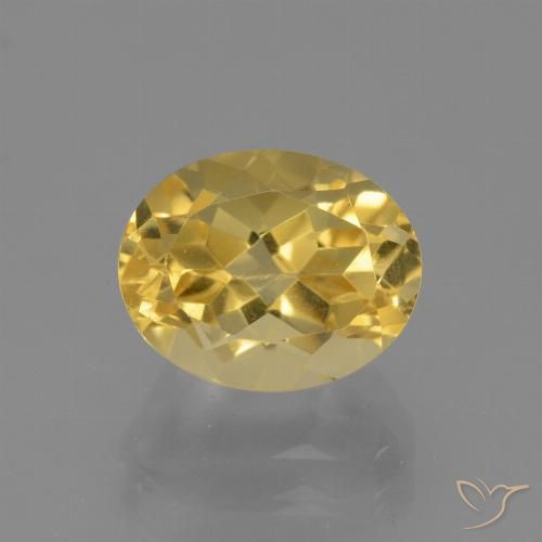2.92ct Natural Naranja dorado Citrino, Ovalada, VVS