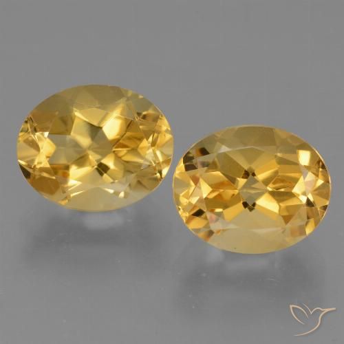 5.77ctw Natural Dorado medio Citrino, Ovalada, VVS