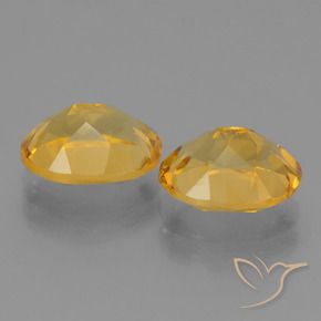 Gemas de Citrino Dorado medio natural de 4.90 ct, Ovalada, VVS