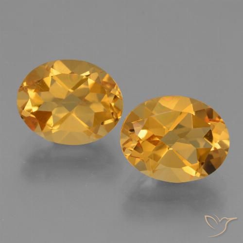 4.94ctw Natural Dorado naranja oscuro Citrino, Ovalada, VS