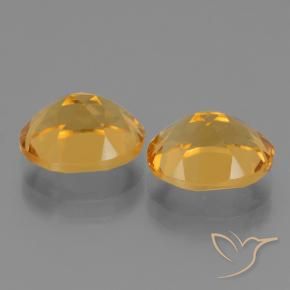Gemas de Citrino Dorado naranja oscuro natural de 4.94 ct, Ovalada, VS