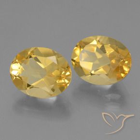 Gemas de Citrino Dorado claro natural de 4.60 ct, Ovalada, VS