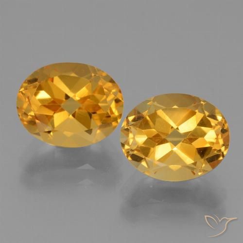 5.40ctw Natural Naranja dorado intenso Citrino, Ovalada, VVS-VS