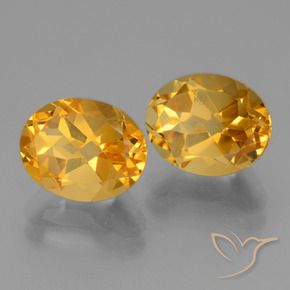 Gemas de Citrino Naranja dorado intenso natural de 5.40 ct, Ovalada, VVS-VS