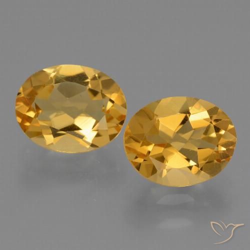 4.92ctw Natural Naranja dorado intenso Citrino, Ovalada, VVS