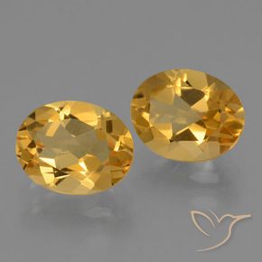 Gemas de Citrino Naranja dorado intenso natural de 4.92 ct, Ovalada, VVS