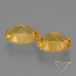 Gemas de Citrino Naranja dorado intenso natural de 4.92 ct, Ovalada, VVS