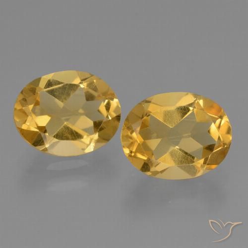4.29ctw Natural Dorado intenso Citrino, Ovalada, VS