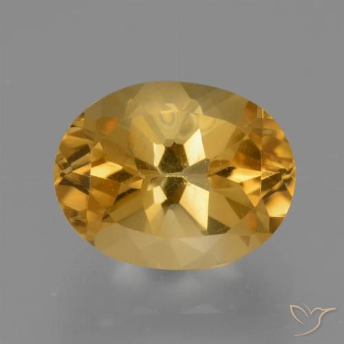 2.88ct Natural Naranja dorado intenso Citrino, Ovalada, VVS-VS