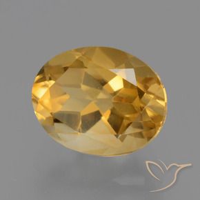 Citrino Naranja dorado intenso natural de 2.74 ct, Ovalada, VVS